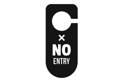 No entry hanger tag icon, simple style
