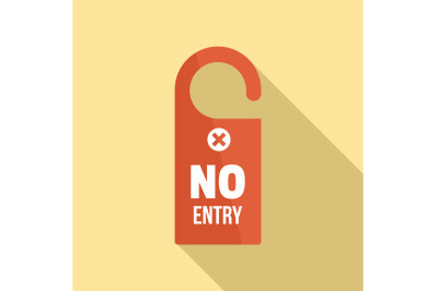 No entry door hanger icon, flat style