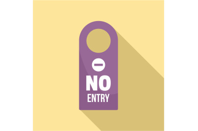 No entry room tag icon, flat style