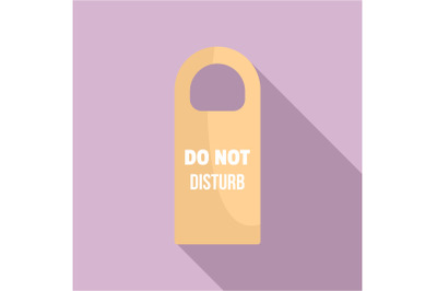 Do not disturb room tag icon, flat style