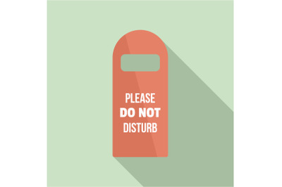 Please do not disturb room tag icon, flat style