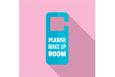 Please make up room hanger icon, flat style