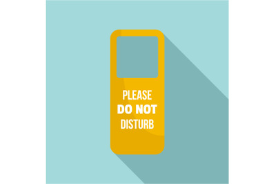 Door hanger tag icon, flat style