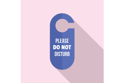 Do not disturb hanger tag icon, flat style