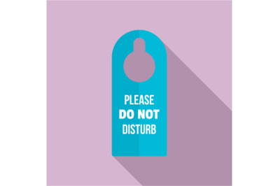Do not disturb tag icon, flat style