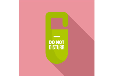 Dont disturb tag icon, flat style