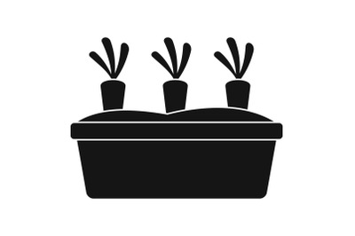 Garden carrots icon, simple style