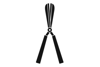 Scissors plant cut icon, simple style