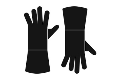 Garden gloves icon, simple style