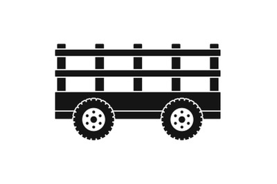 Trail tractor icon, simple style