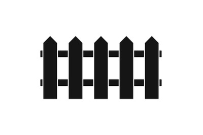 Wood barrier icon, simple style