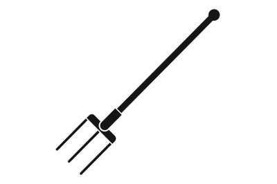 Farm fork icon, simple style