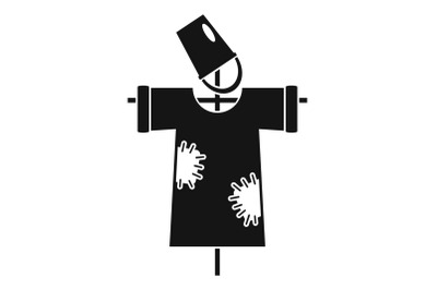Garden scarecrow icon, simple style