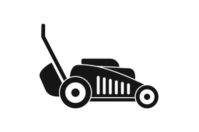 Grass cut machine icon, simple style