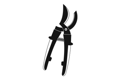 Farm secateurs icon, simple style