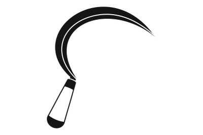 Farm sickle icon, simple style