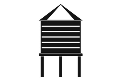 Farm water tower icon, simple style