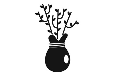 Plant for seed icon, simple style