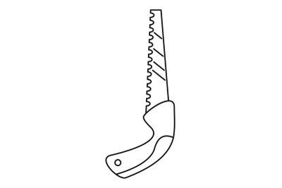 Saw band icon, outline style