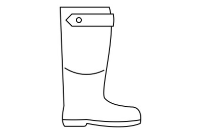 Farm boot icon, outline style