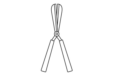 Scissors plant cut icon, outline style