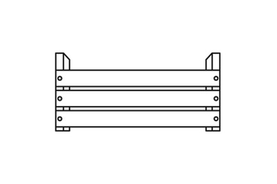Wood box icon, outline style