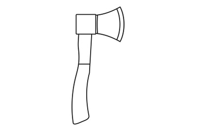 Garden axe icon, outline style