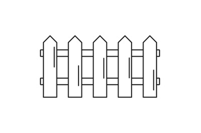 Wood barrier icon, outline style