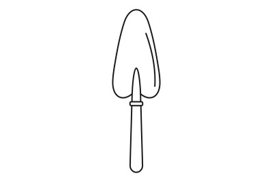 Hand shovel icon, outline style