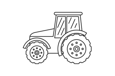Tractor icon, outline style