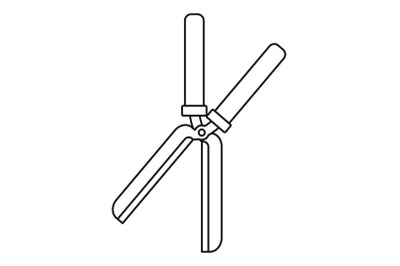 Farm scissors icon, outline style