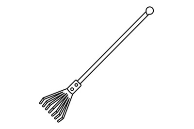 Farm fan rake icon, outline style