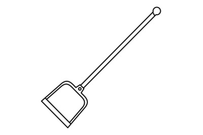 Garden shovel icon, outline style