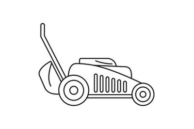 Grass cut machine icon, outline style