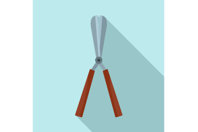 Scissors bush icon, flat style