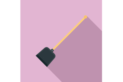 Garden shovel icon, flat style