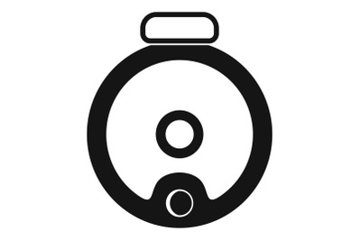 Top view robot vacuum cleaner icon, simple style