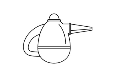 Small hand vacuum cleaner icon, outline style