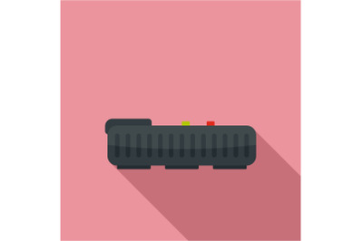 Robot vacuum cleaner icon, flat style