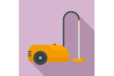 Wash vacuum cleaner icon, flat style