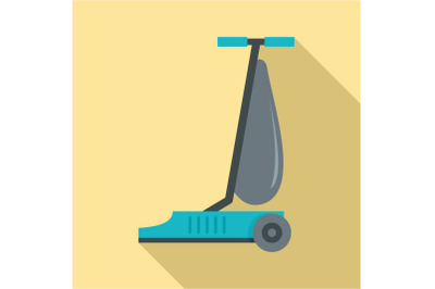 Commercial vacuum cleaner icon, flat style