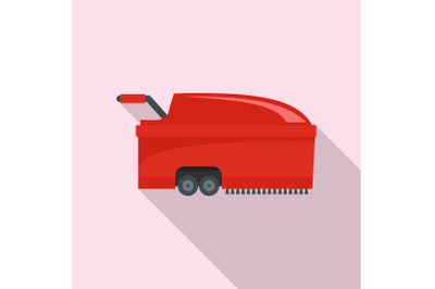 Hall vacuum cleaner icon, flat style