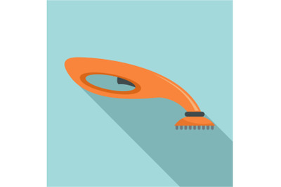 Hand vacuum cleaner icon, flat style