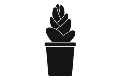 Sand cactus pot icon, simple style
