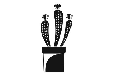 Flower cactus icon, simple style