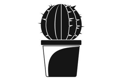 Sphera cactus pot icon, simple style