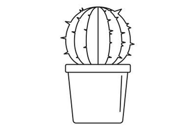 Sphera cactus pot icon, outline style
