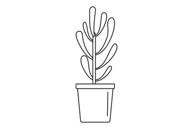 Plant tree cactus icon, outline style