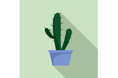 Cactus icon, flat style
