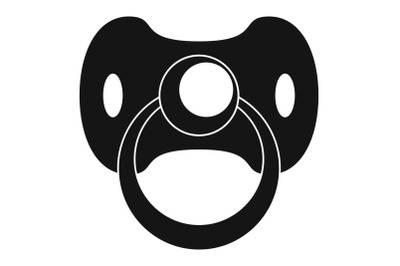Baby nipple icon, simple style